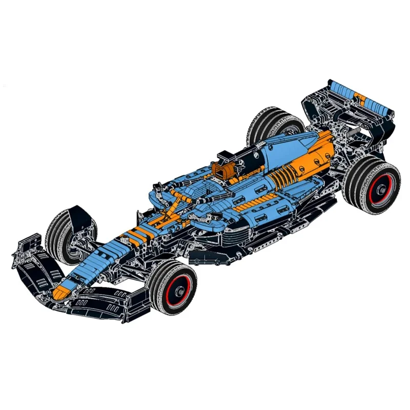 New MOC-151611 SuperRacing FW45 1:8 Scale SuperRace Car Sports Car Buiding Kit Creators Block Bricks Kids Toys Birthday Gifts