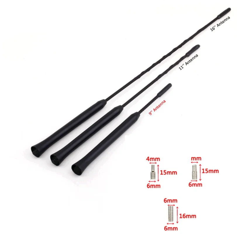 

Universal Three-screw Car Antenna 9 11 16inch Suitable For Volkswagen, Mercedes-benz Audi Comes With Three Screws