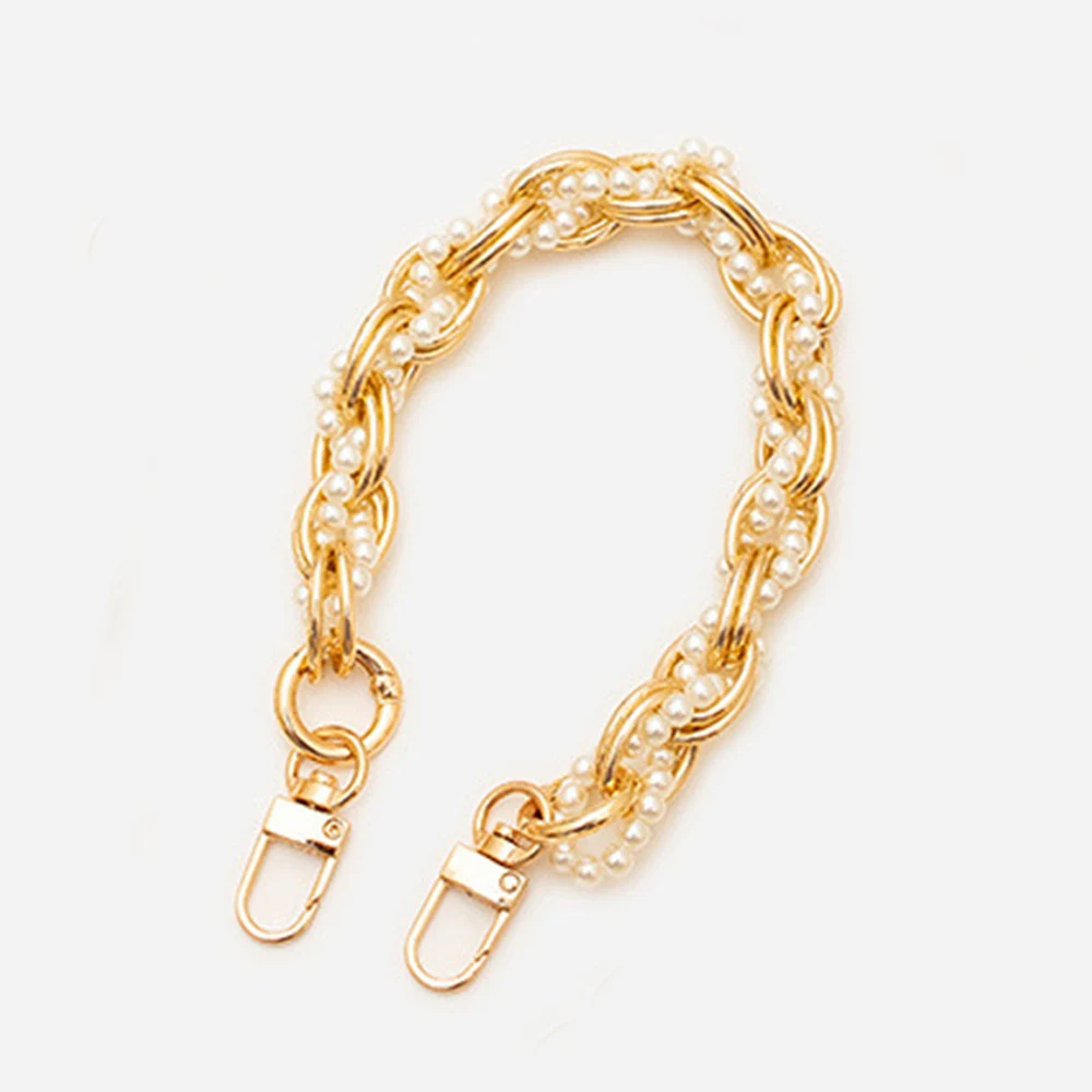 Exquisite Short Chains For Handbag Imitated Pearl Bag Chain Small Single Shoulder Bag Strap Purse Replacement Handles Belts