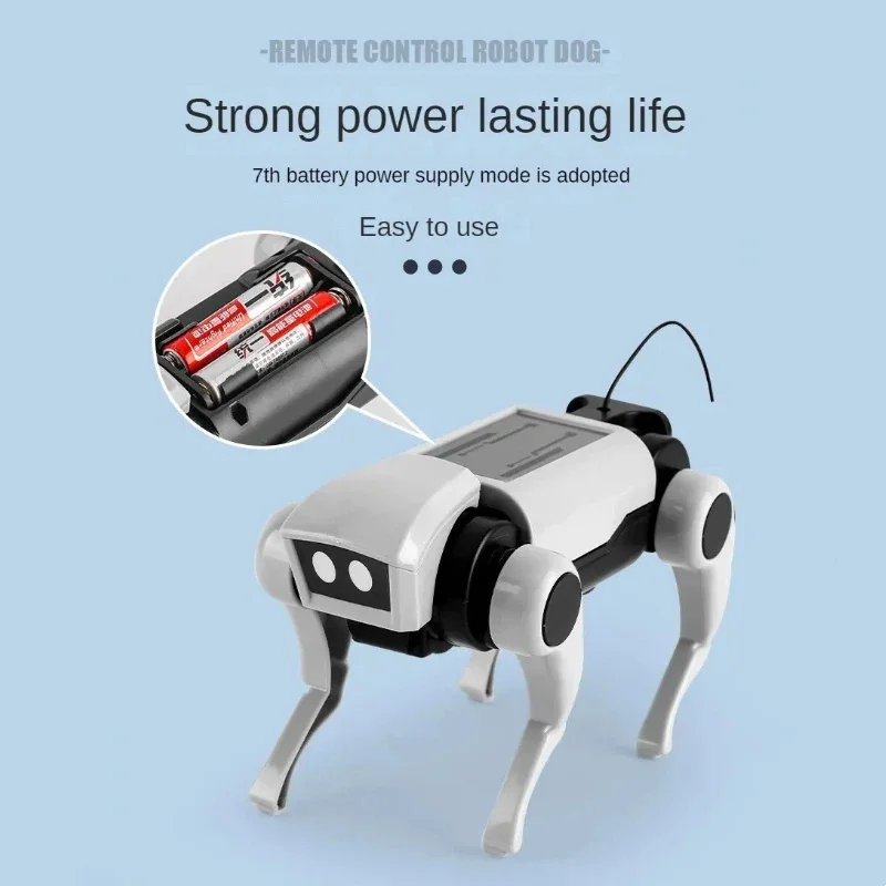 RC Robot Dog Cat Building Blocks STEM Toy DIY Assembly Science Kit with Walking Action Electronic Mechanical Model Gift