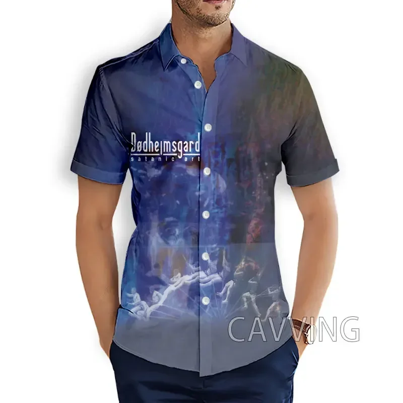 

CAVVING 3D Printed Dodheimsgard Rock Fashion Casual Shirts Men's Short Sleeves Loose Breathable Hawaii Shirts