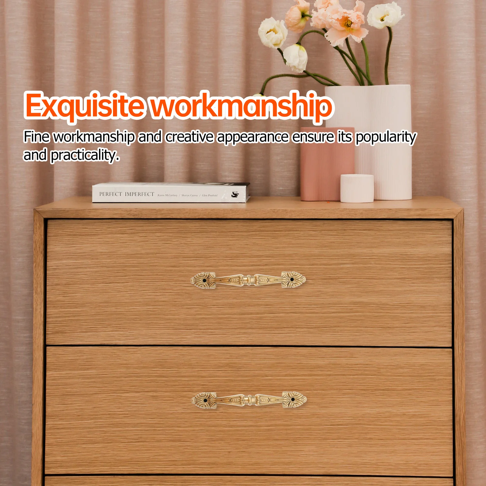 

1Set Pure Copper Handle Classic European Style Drawer Cabinet Wardrobe Replacement Furniture Handle Cabinet Door Puller