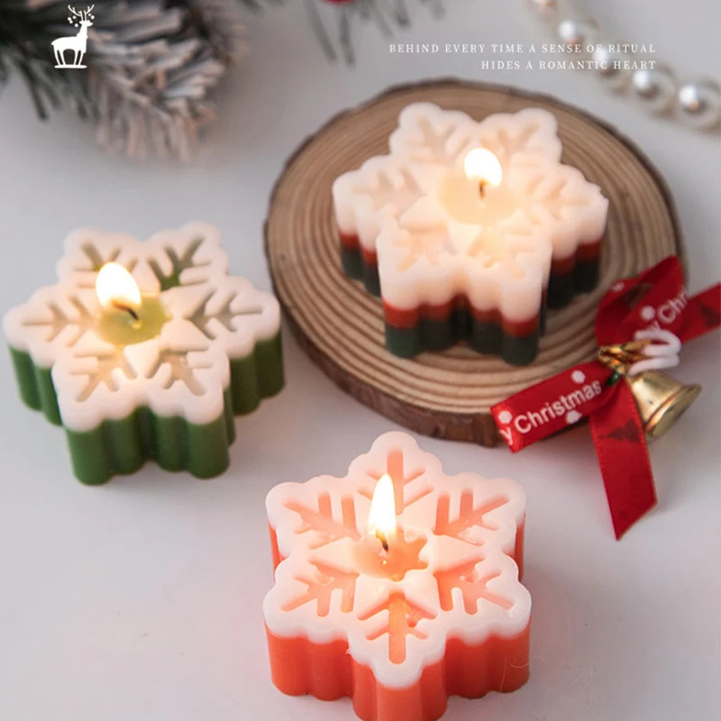 Christmas Snowflake Scented Aromatic Candles Wedding Decorative Scented Candle Aromatherapy Candle Christmas Decoration 2023