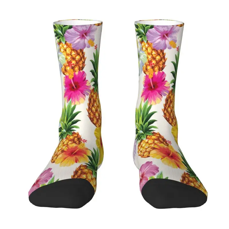 

Летние мужские носки с тропическими фруктами и ананасами, унисекс, забавные классические носки с 3D принтом