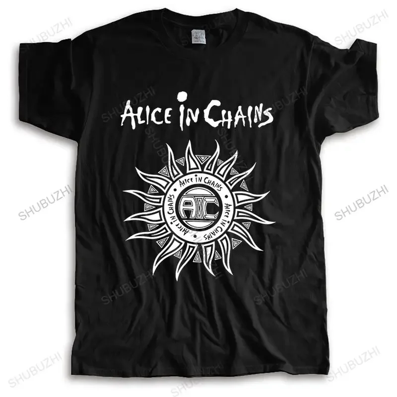 Men Crew Neck Tops fashion Cotton Tshirt Alice in Chains Sun Logo Men's unisex t-shirt casual loose style tops Bigger size