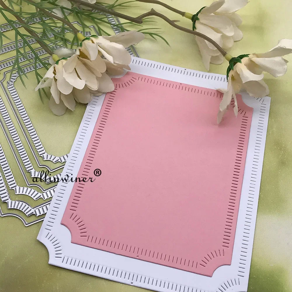 

Dotted line irregular frame Metal Cutting Dies Stencils For DIY Scrapbooking Decorative Embossing Handcraft Die Cutting Template