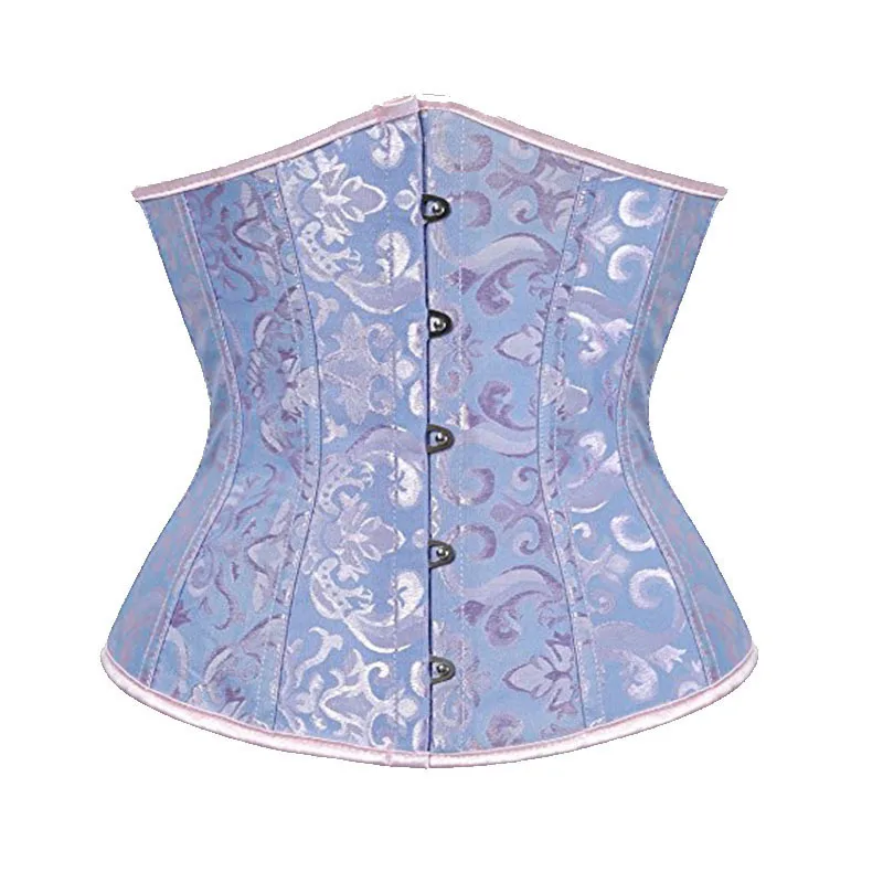 

Women's Vintage Lace Up Corset Tops Underbust Boned Floral Corsets Bustier Waist Training Cincher Plus Size Body Shaper