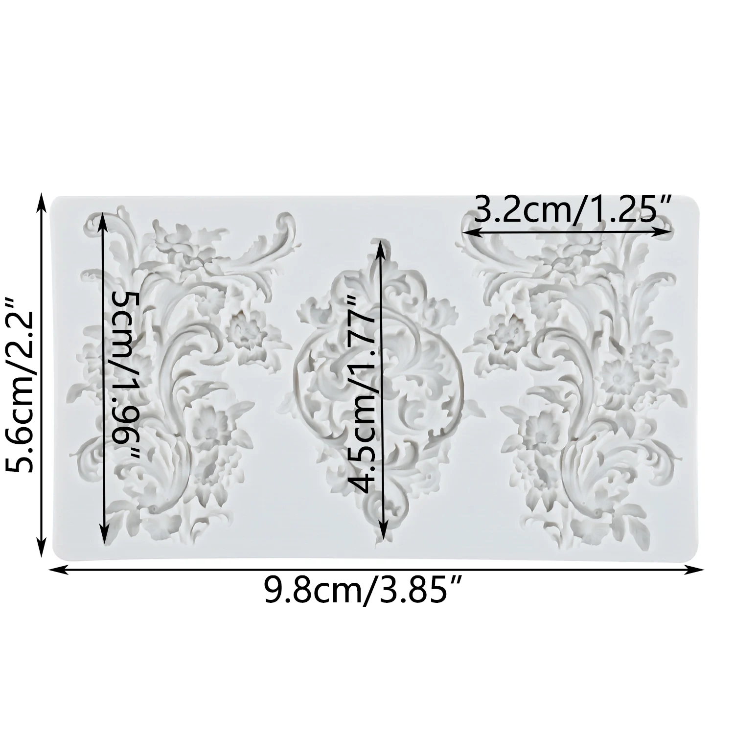 الباروك قوالب السيليكون الإغاثة زهرة فندان أدوات تزيين الكعكة كعكة بالشيكولاتة قطرة الغراء الطين راتنجات الايبوكسي قوالب السيليكون