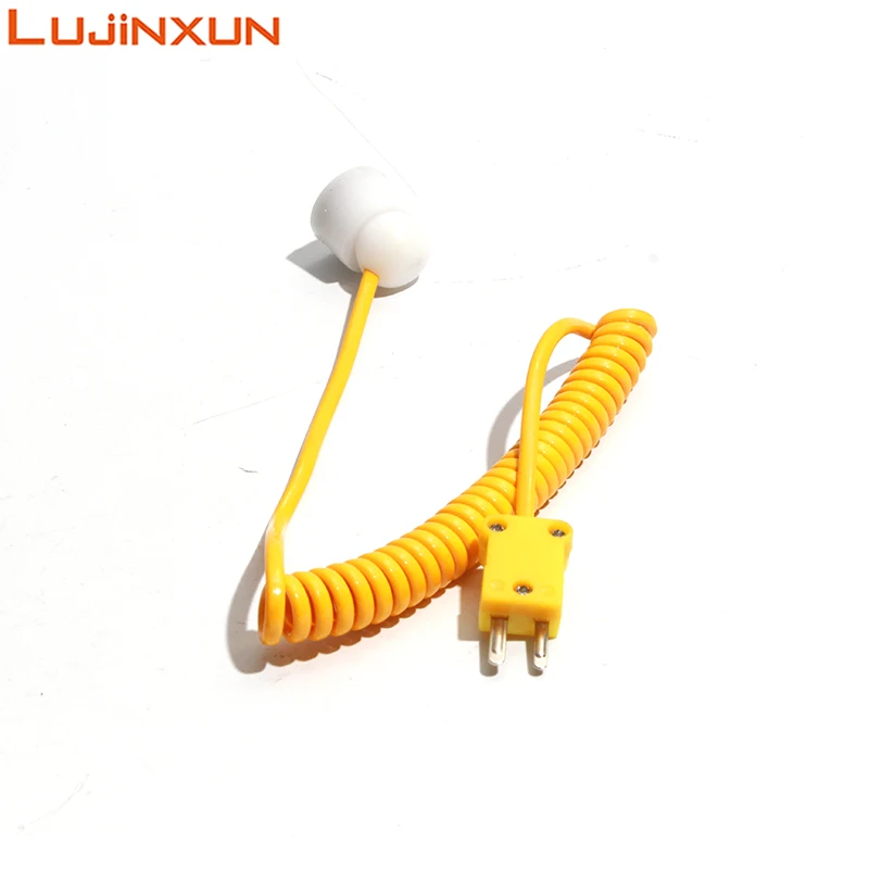 Lujinxun sonda termopar circular forte série magnética rolamento sonda de temperatura tipo k plug cabeça de medição 27x20mm