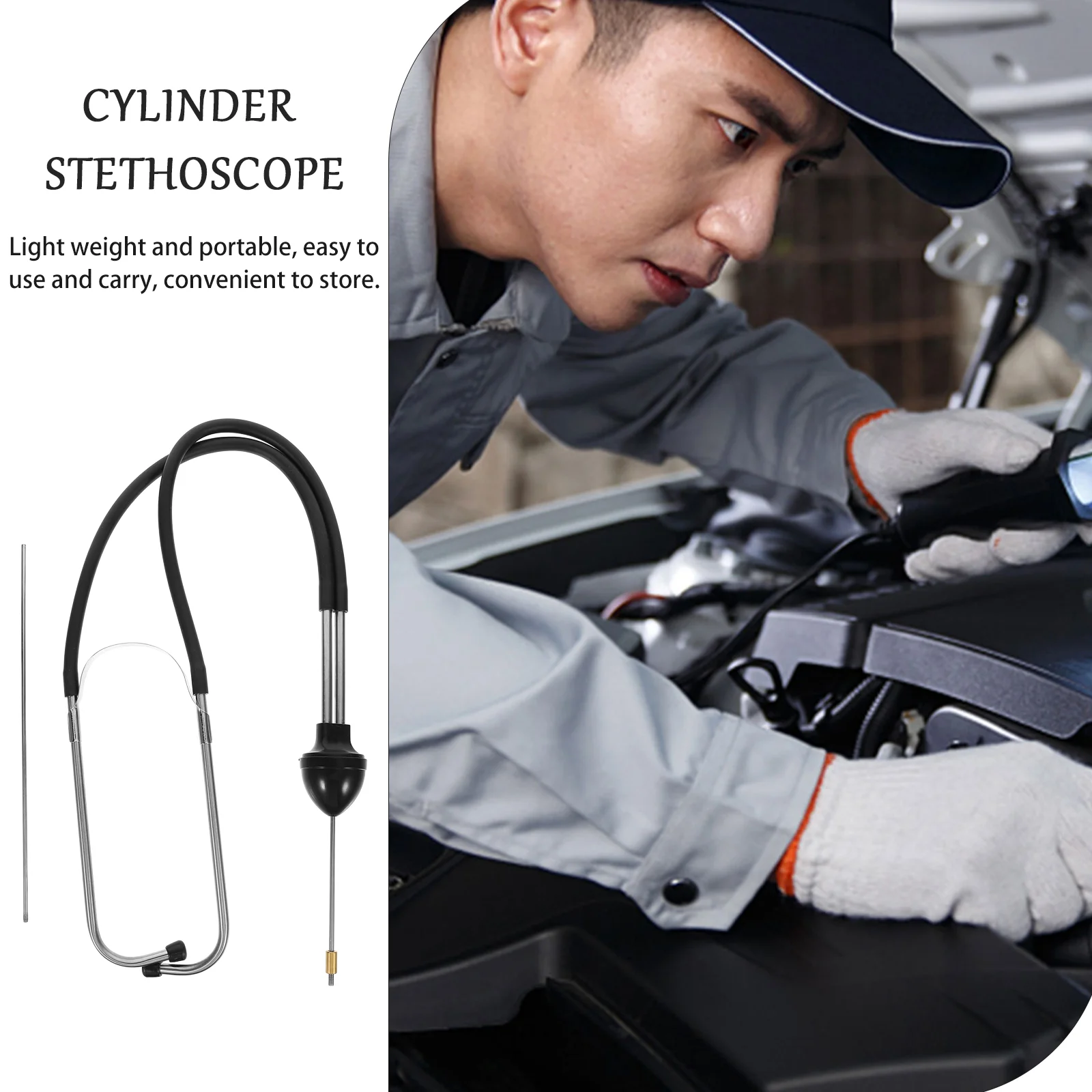 Stethoscope Mechanical Tools for Cars Inspection Automotive Workshop Mechanics Engine Cylinder Block Diagnosis