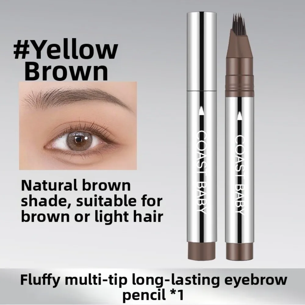 New Multi-Pronged Tip 4D Eyebrow Pencil Long-Lasting Precise Outlining Eyebrow Tint Smudge-Proof Liquid Eyebrow Pencil for Girls