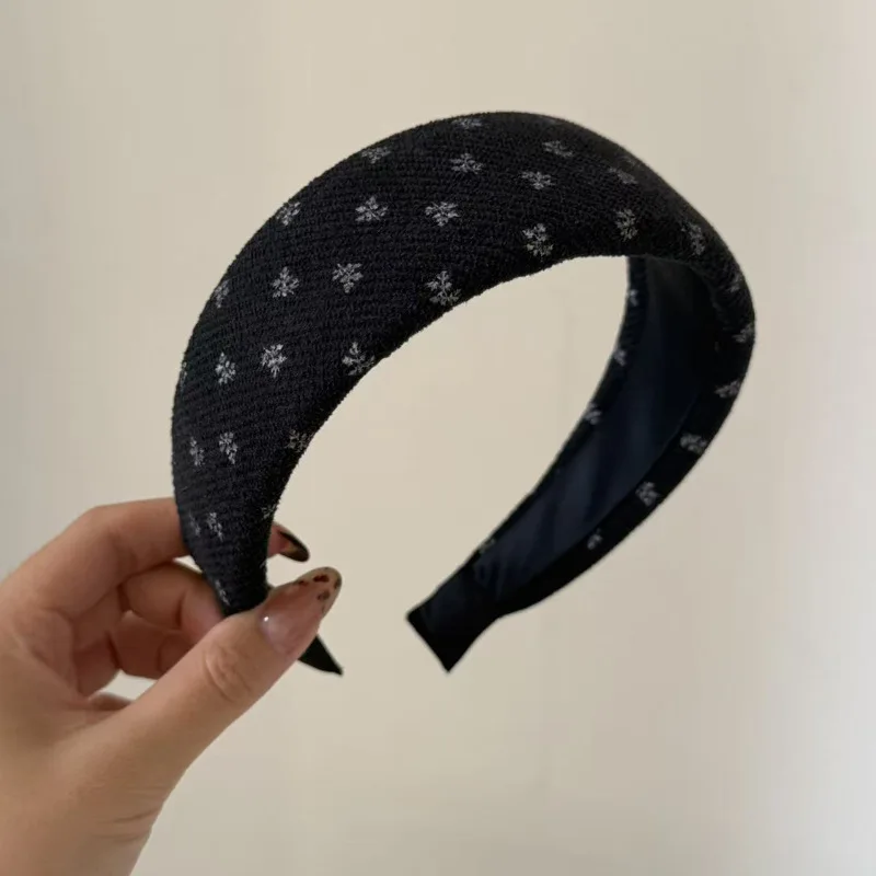 عصابة رأس كلاسيكية محبوكة على شكل زهور للنساء، إكسسوارات شعر أنيقة، دبوس شعر متعدد الاستخدامات للاستخدام اليومي #4