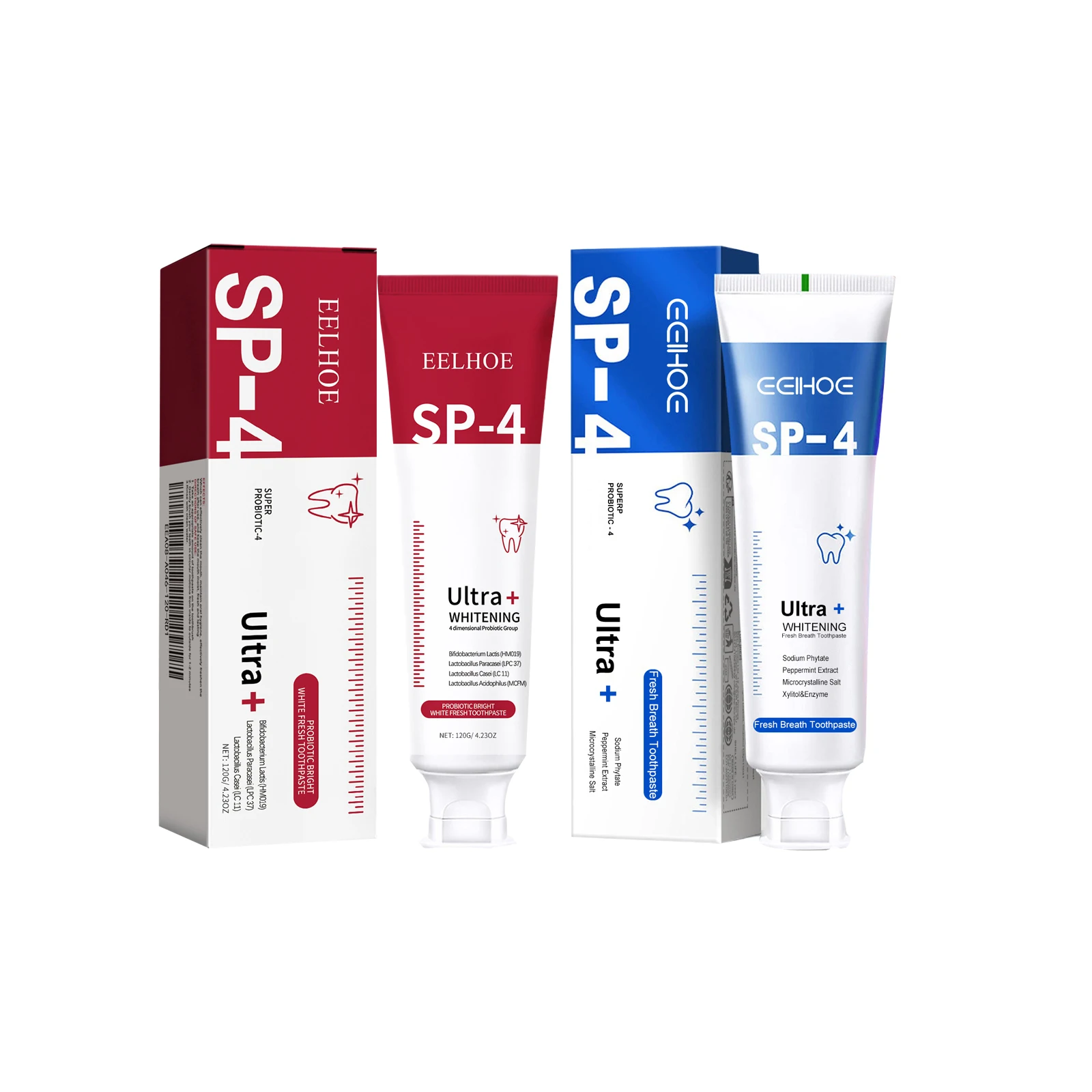 EELHOE Probiotics Whitening Toothpaste Cleaning Tooth Odor Care Oral Daily Cleaning Toothpaste Removes Stains Whitener Bleach