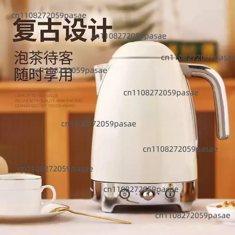 Electric Kettle Household Boiling Water Retro Temperature Control Stainless Steel Kettle Insulation and Tea Brewing