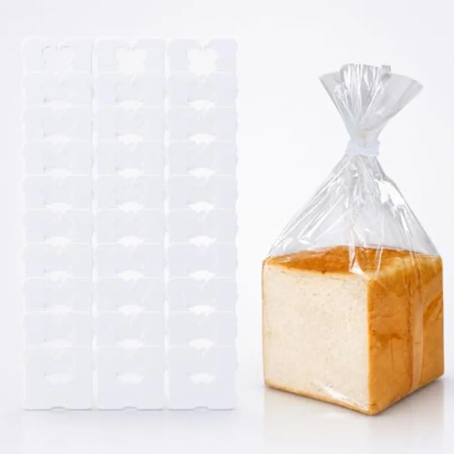 

100 Pieces Reusable Plastic Bread Clips Keep Your Food Fresh, Food Storage Bag Clips 7/8 x 1 Inch