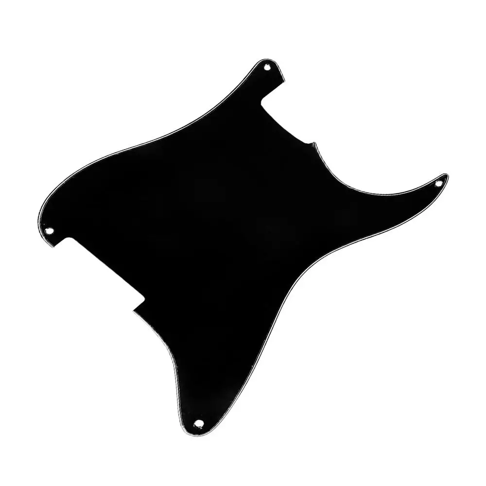 3 Ply Guitar Pickguard Black Color Celluloid Guitar Scratch Plate 4 Holes Guitar Pickguard Plate For Electric Guitar
