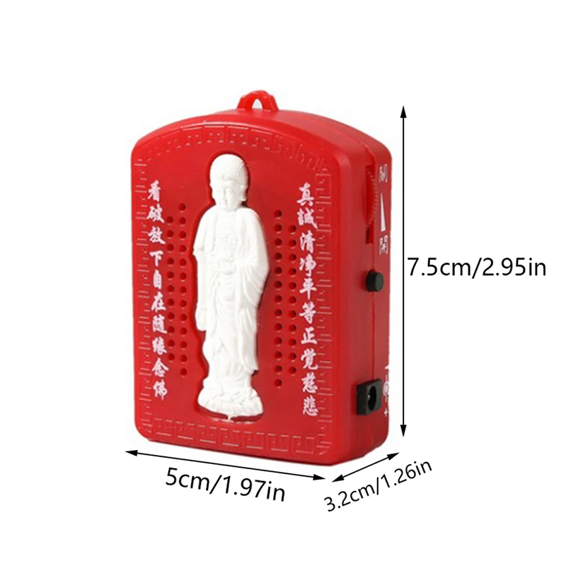 NUEVA Mini Máquina Musical Budista con Canciones de Buda, Máquina de Canto Budista Roja y Azul, Adorno para el Hogar