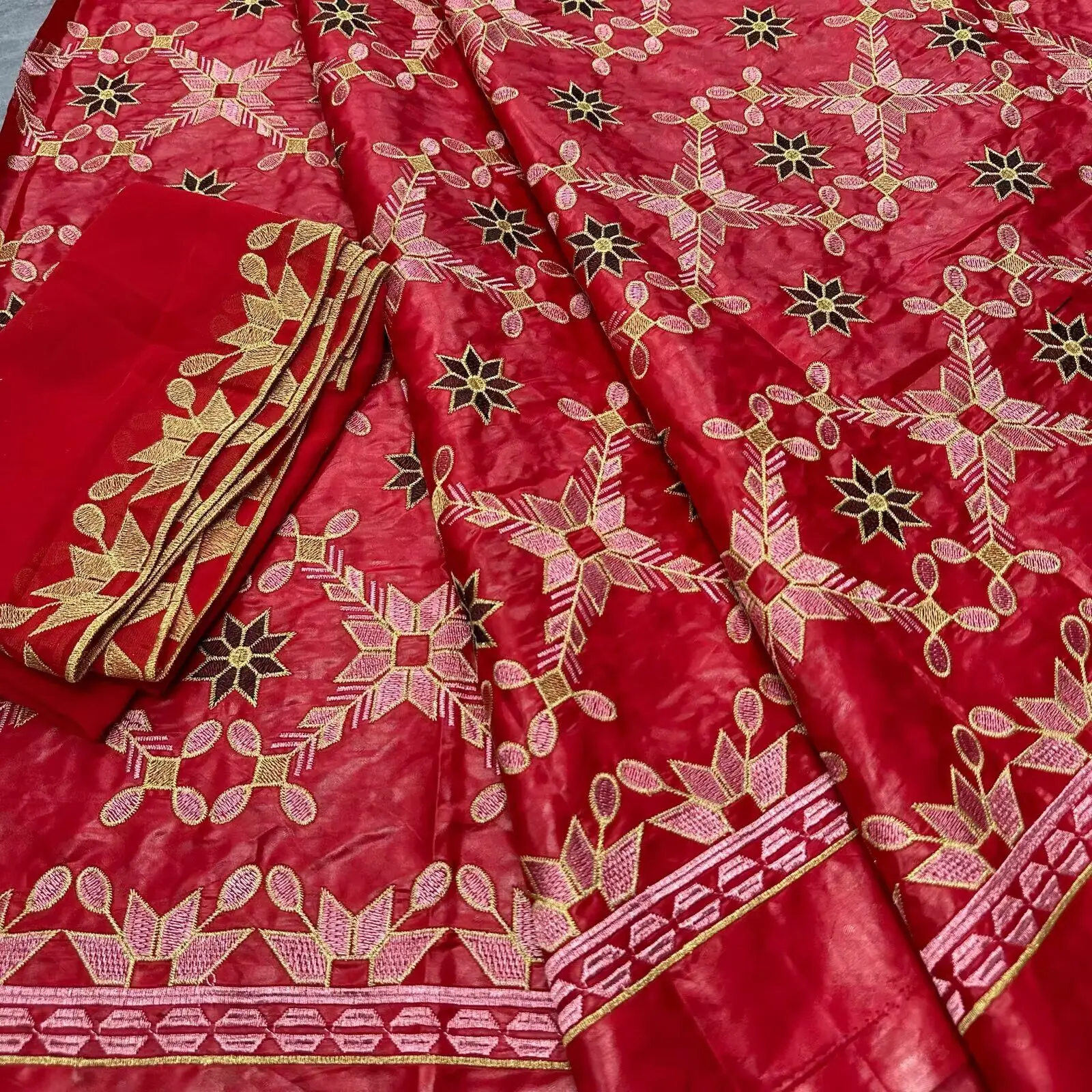 

5+2 yards African Bazin Riche Brocade Fabric With Scarf Cotton Bazin Lace For Women Dress Bazin Fabrics