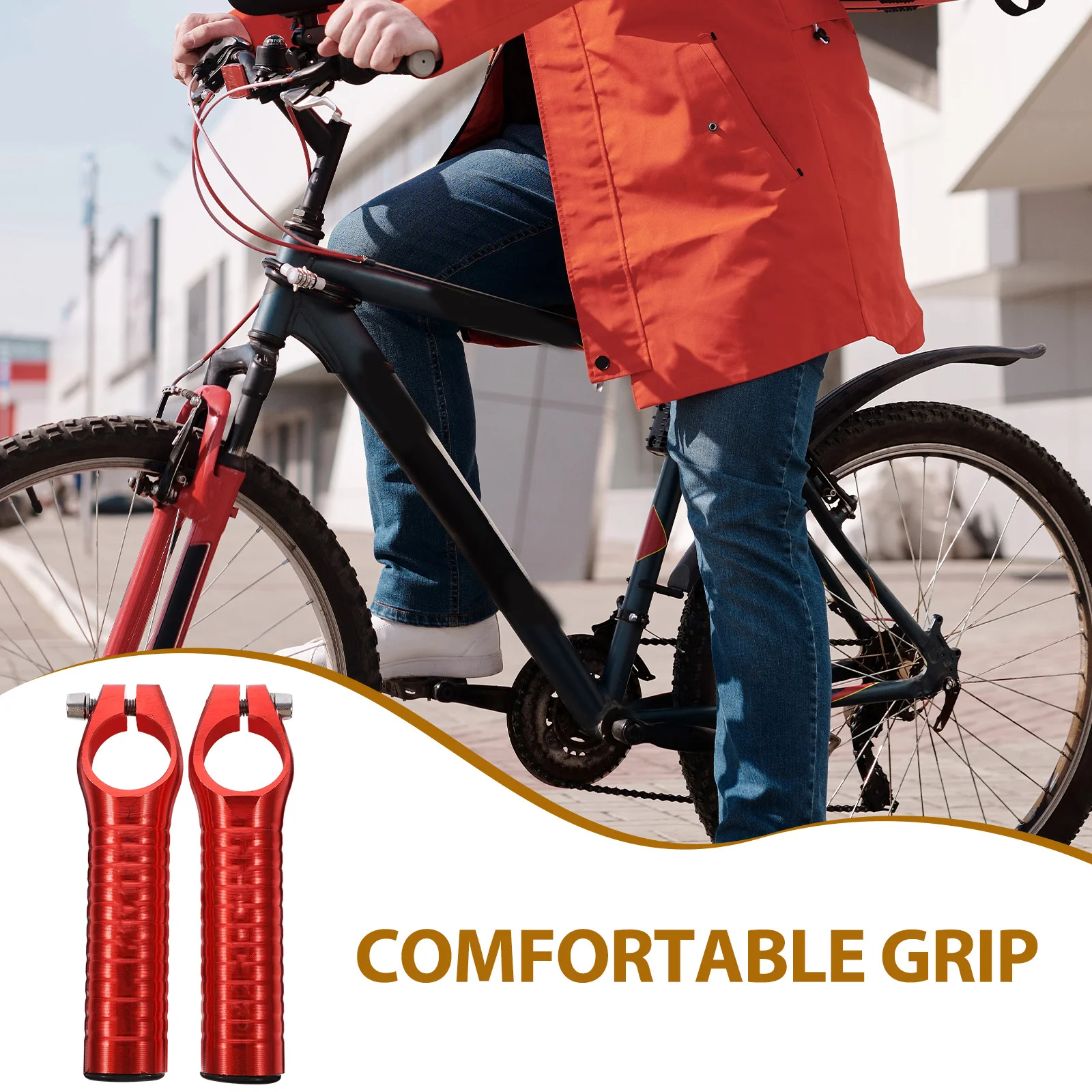 Handlebar Ultra-Light Aluminum Alloy Cnc Turning Anti-Skid Treated Comfortable Grip Rest Bar for Long Distance Cycling