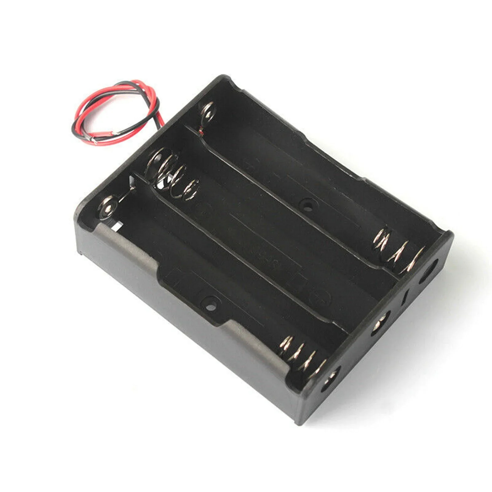 DIY 1/2/3/4 Section Plastic Battery Case Box Holder Storage Box For 18650 3.7V Black