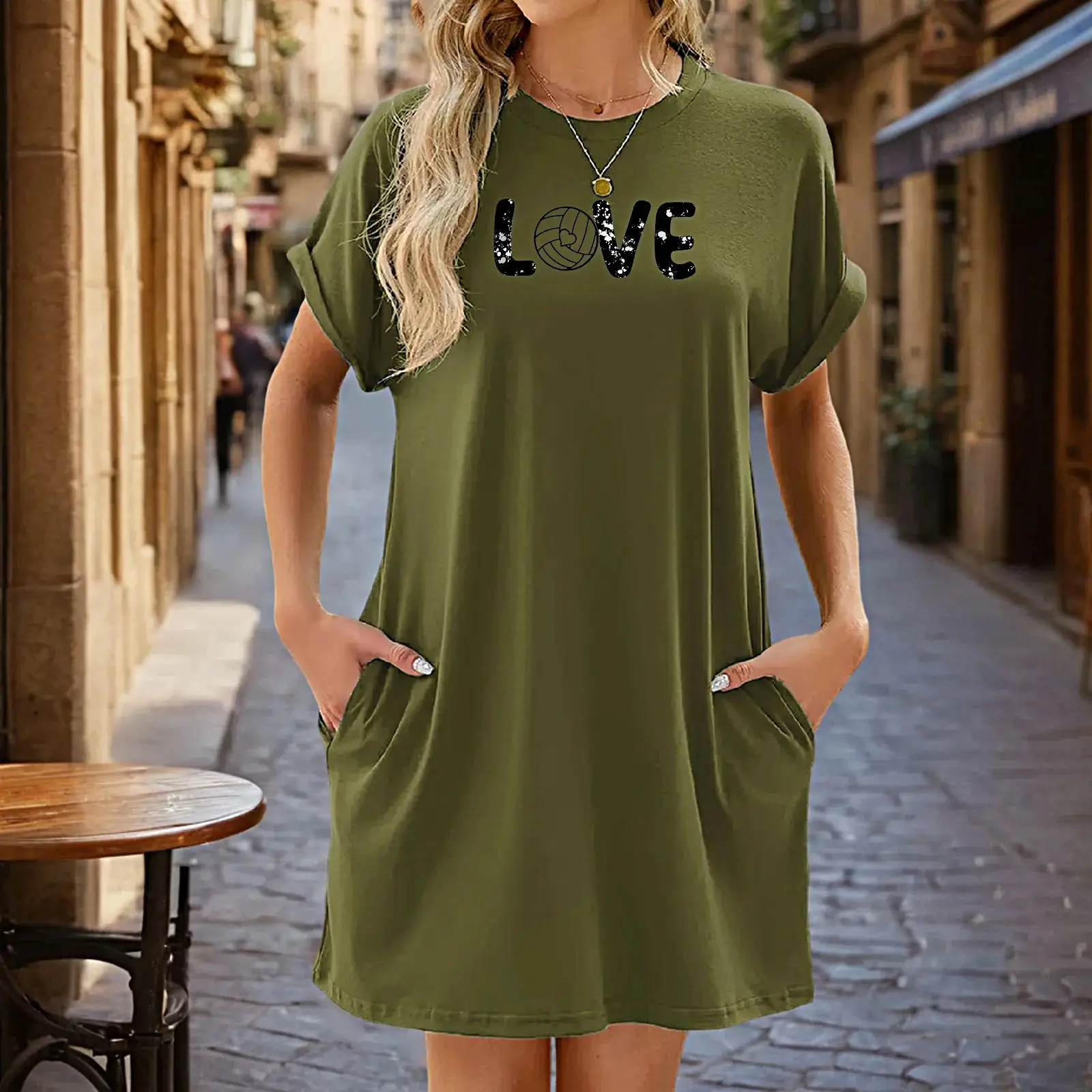

Women's Short Summer Dress Spring Trendy Casual Dress for Work Office Dating A Line Pullover Dress 2024 Fashion Short Sleeve