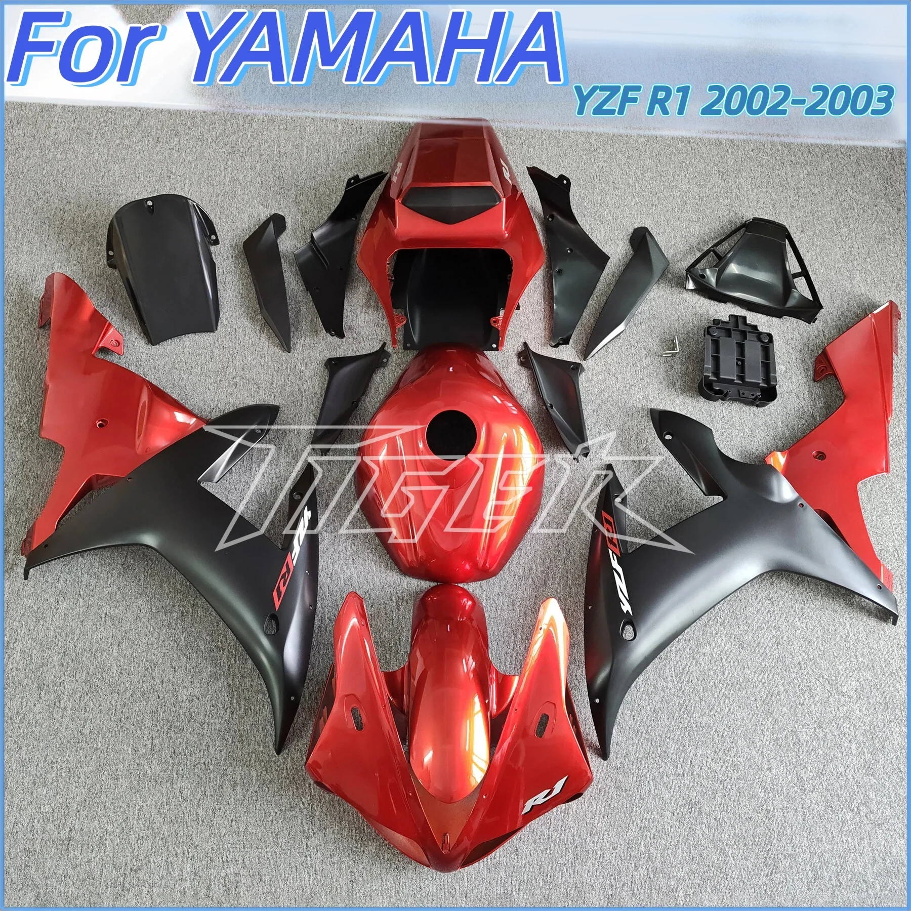 

Fairing Kit Fit For YAMAHA YZF R1 02 03 New ABS Plastic Shell Motorcycle YZF1 2002 2003 Bodywork Set Custom Housing Red Black