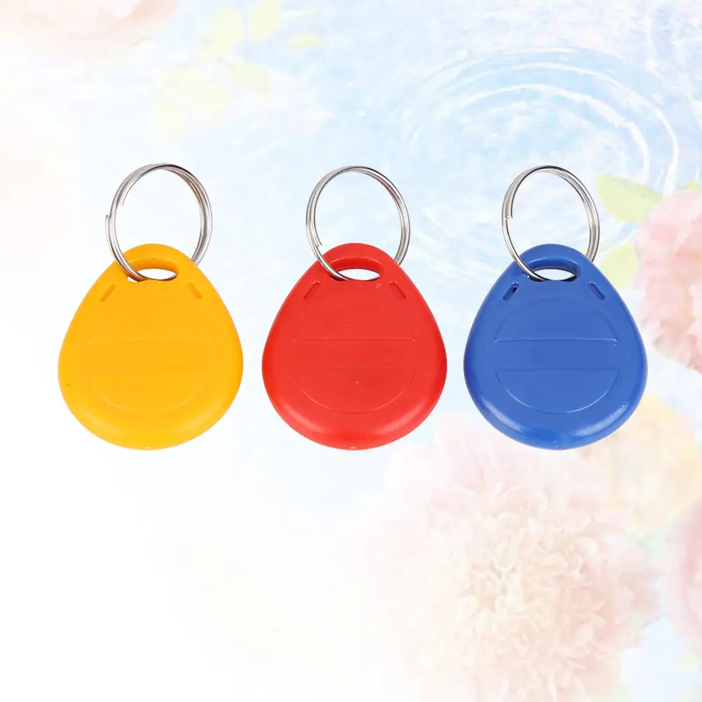 3Pcs Waterproof Id Key Fob Token Pre-Programmed Number Compatible with All Door Access Control Systems Entry