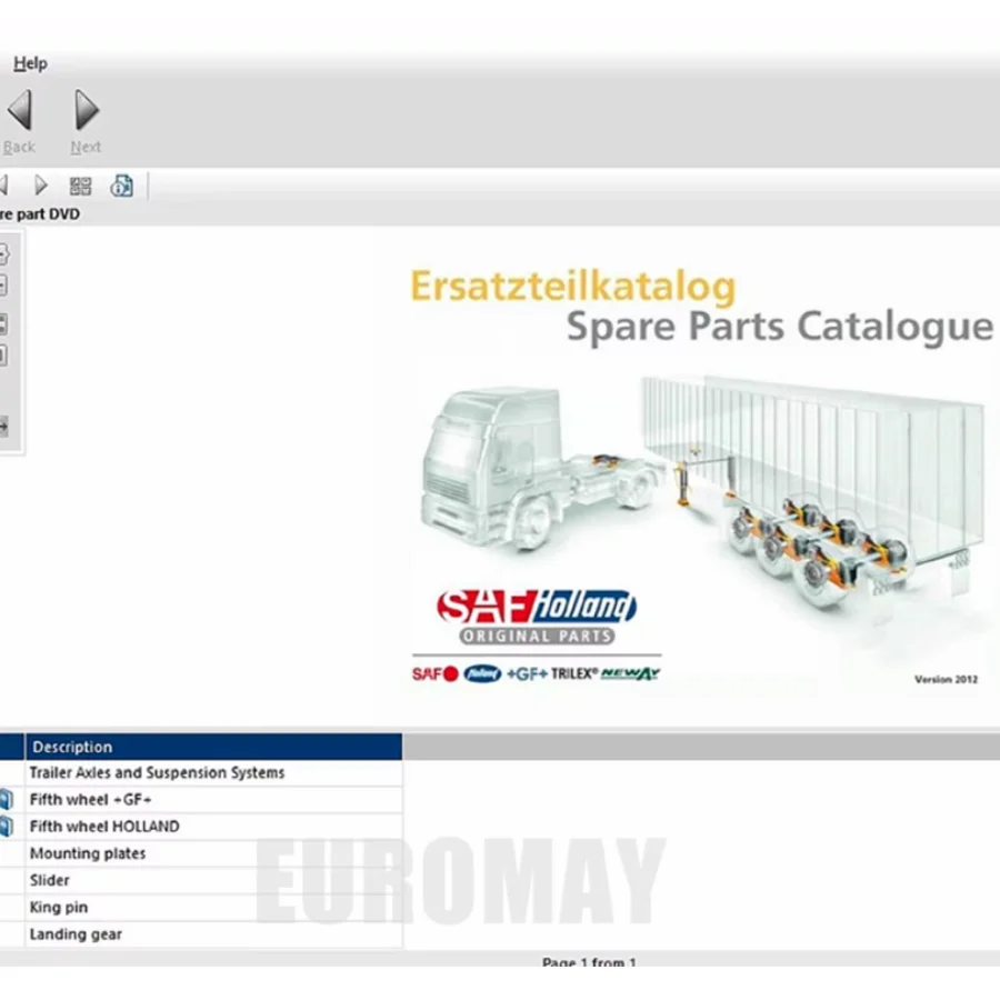 

SAF HOLLAND EPC SAF HOLLAND GF TRILEX NEWAY 2012, запасные части и обслуживание