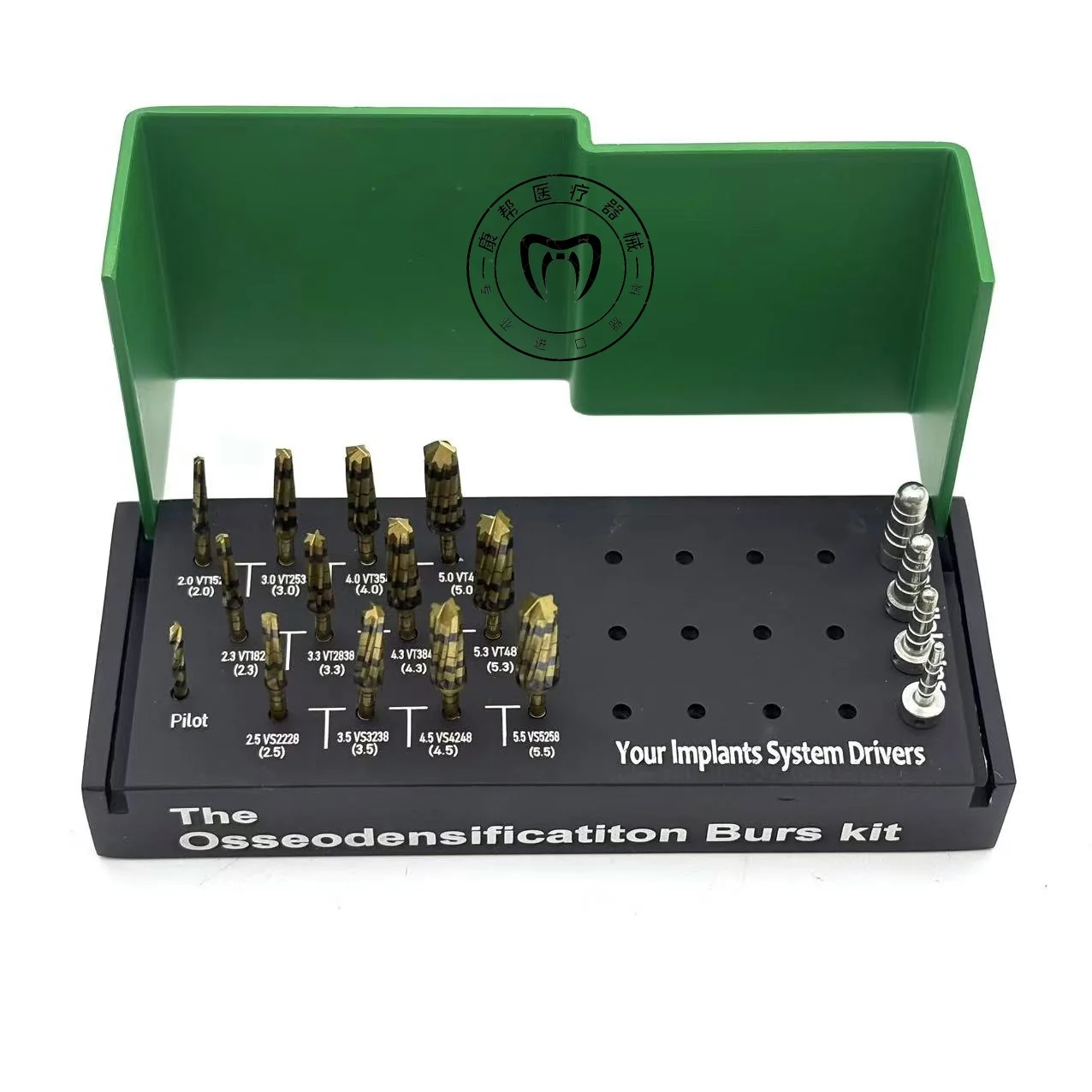 Dental Bone Spicule Removal Diamond‑Coated Sinus Lift Implant Driver Kit, Dental Implant Surgical Drill Bits Set, Surgical Grade
