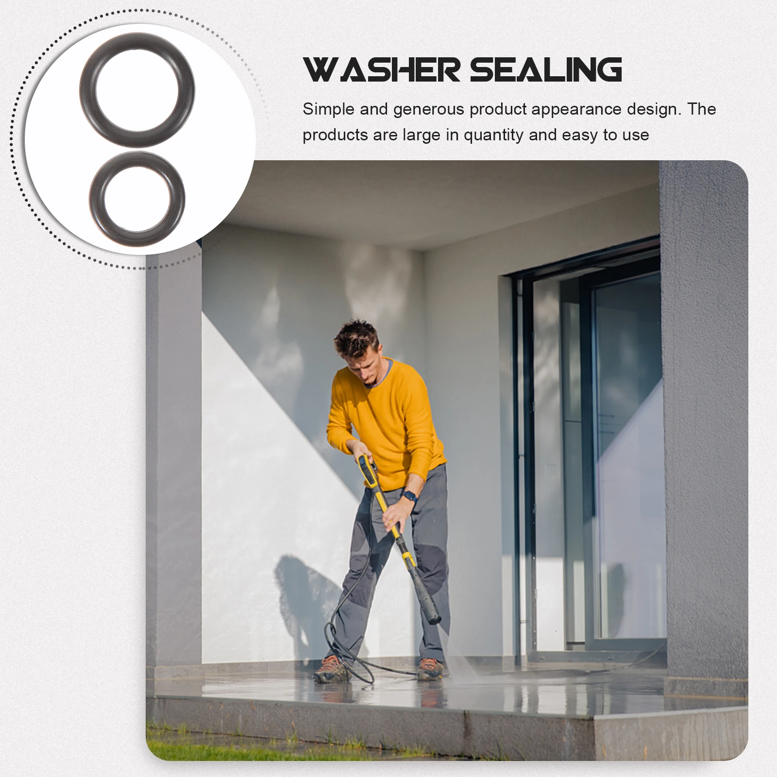 

80 Pcs Pressure Washer O Ring Kit 1 4 3 8 Quick Connect Sealing Rings Rubber Gasket Assortment Gardening Tools Durability