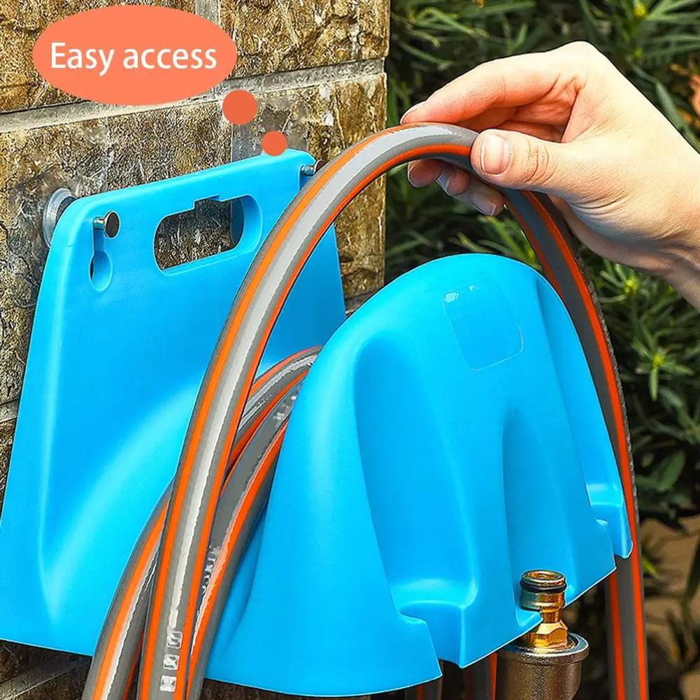 1pc Wall Mounted Garden Hose Hanger | Plastic Irrigation Pipe Storage Rack, Tap Watering Hose Organizer & Pipe Winding Frame