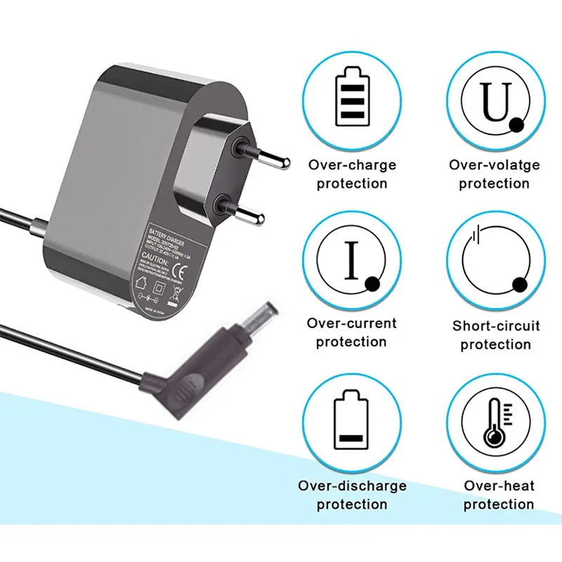 For Dyson V6 V7 V8 Vacuum Cleaner Charger Adapter Replaceable Parts Lithium Ion Battery Power Supply Cord