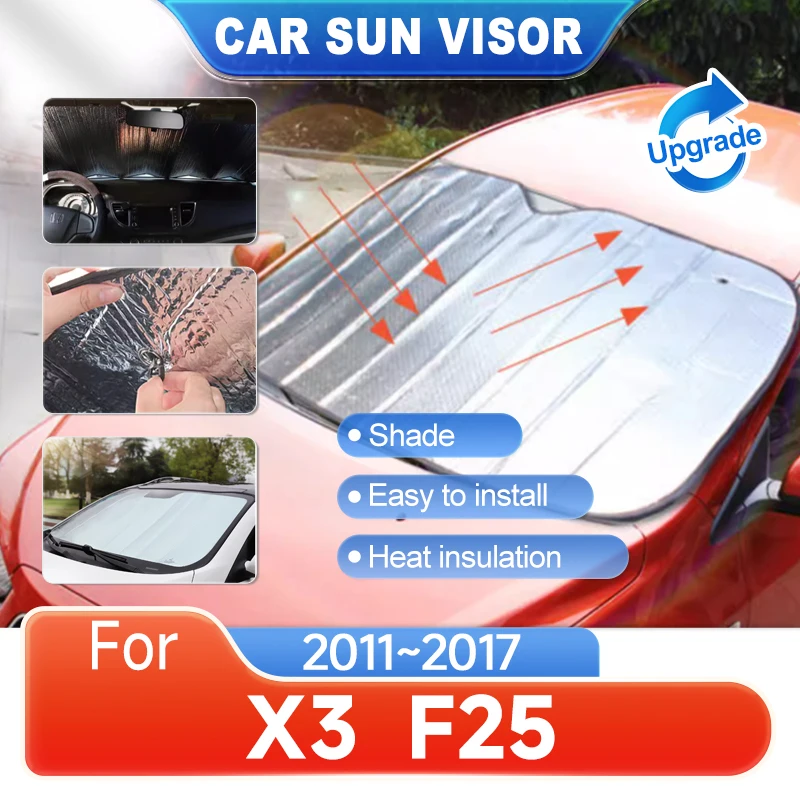 

Car Full Coverage Sunshade For BMW X3 F25 2011 2012 2013 2014 2015 2016 2017 Sun Protection Window Visor Car Accessories Sticker