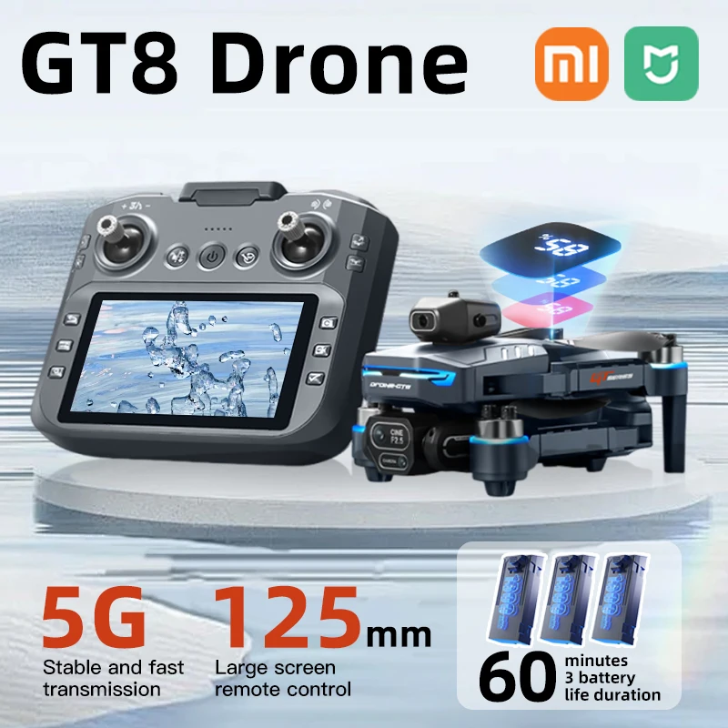 Xiaomi Mijia GT8 FPV Дрон Профессиональный 8K HD три камеры 5G Wi-Fi Бесщеточный двигатель Аэрофотосъемка Оптический поток RC Квадрокоптер