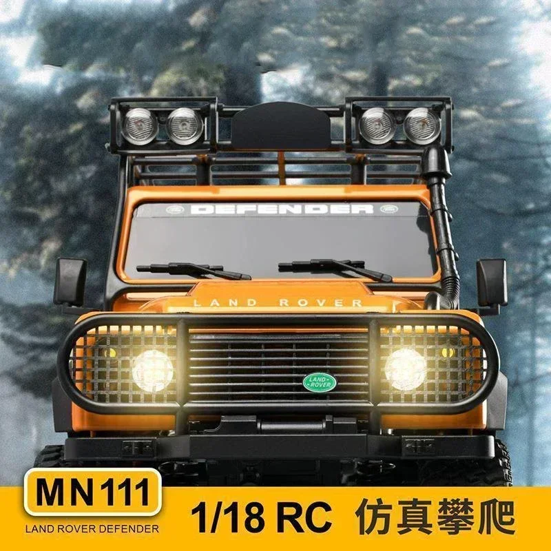 Rc Car Mn111 D90 D110 Kit Version 1/18 4wd Climbing Car Toys 180 Motor Led Light Portal Axle Aluminum Body-Shell Remote Control