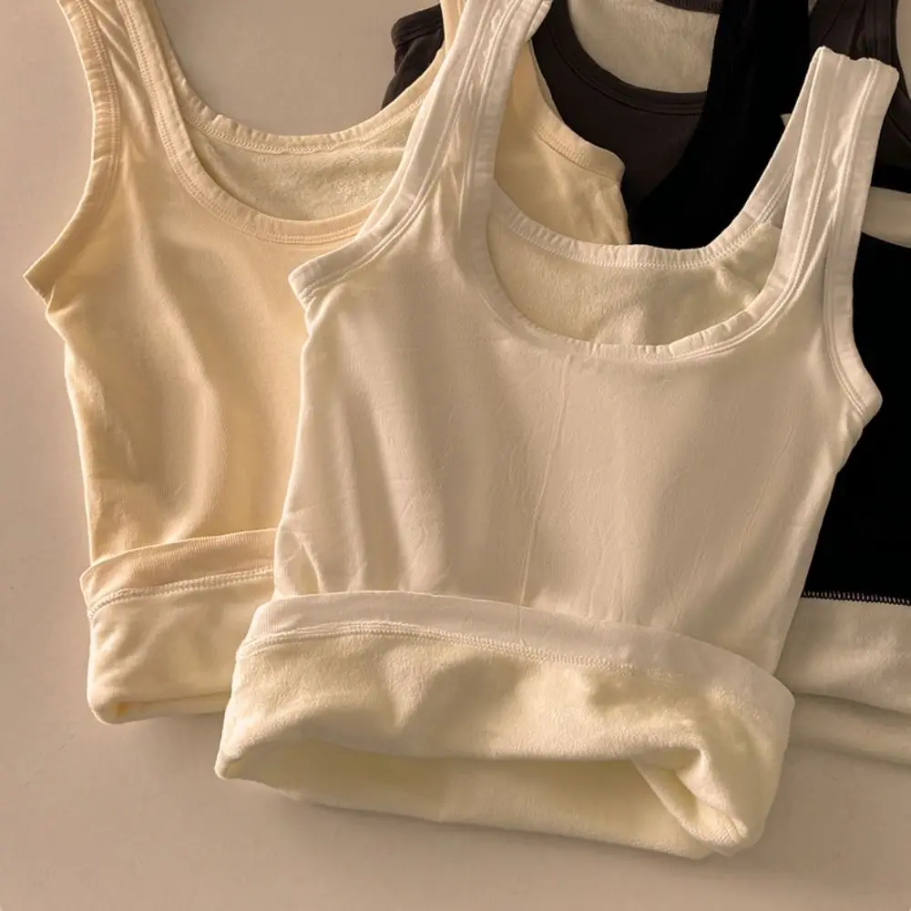 Fashion Women Thermal Underwear Top Seamless Winter Plus Velvet Shirt Warm Sleeveless Vest Female Undershirt