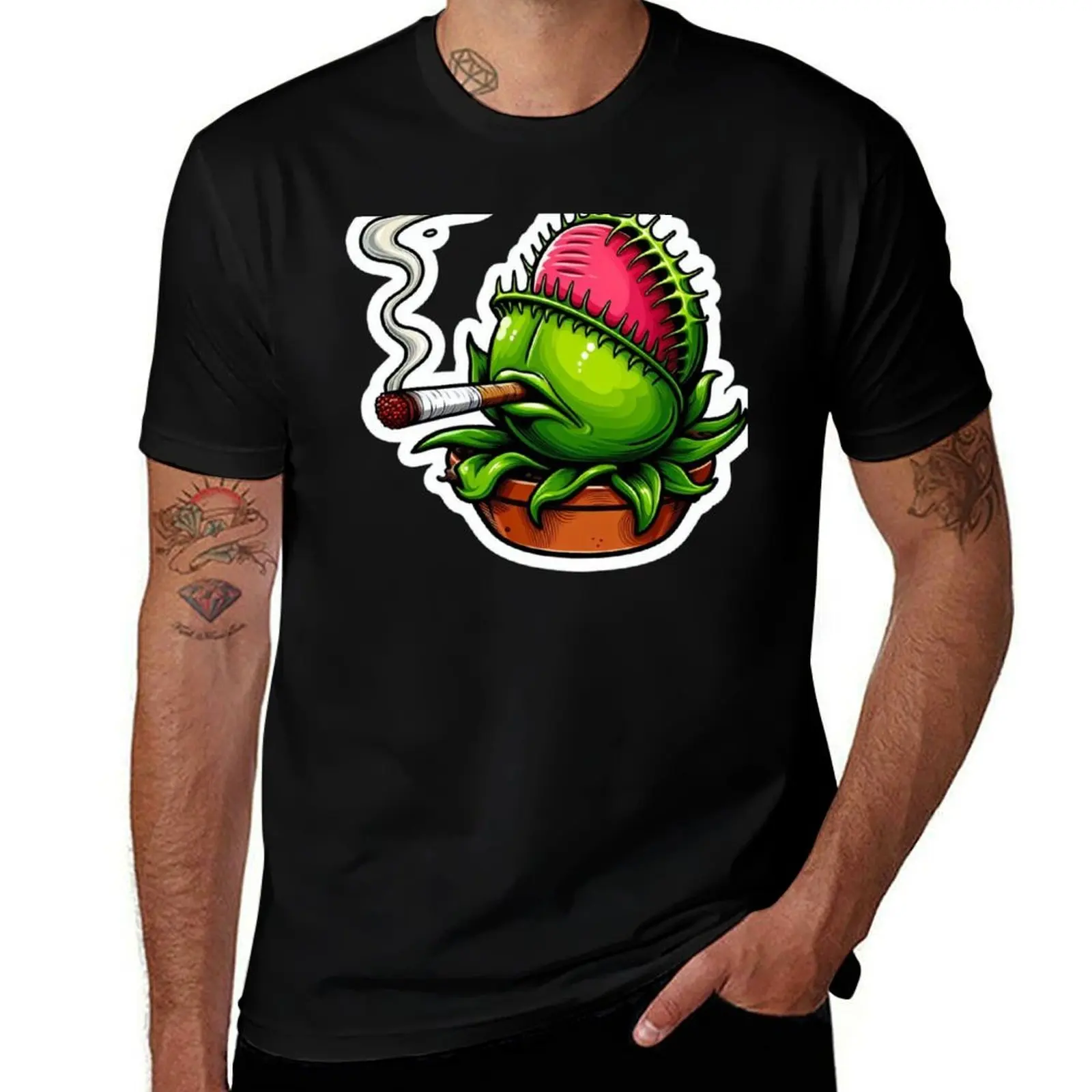 Carnivorous Craving: Flytrap with a Fag T-Shirt Outdoor Sports Lightweight Tee T-Shirt