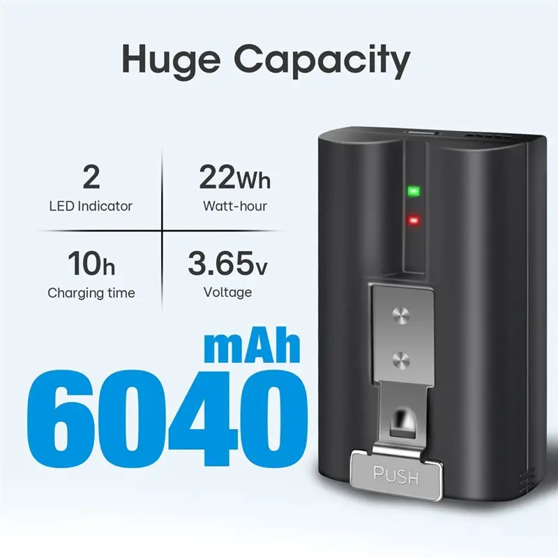 EVENTS DAY Li- Battery 6040Mah For Ring-Video V4 For Ring-Video Doorbell Spotlight Cam Video Doorbell Stick Up Cam Battery 3.
