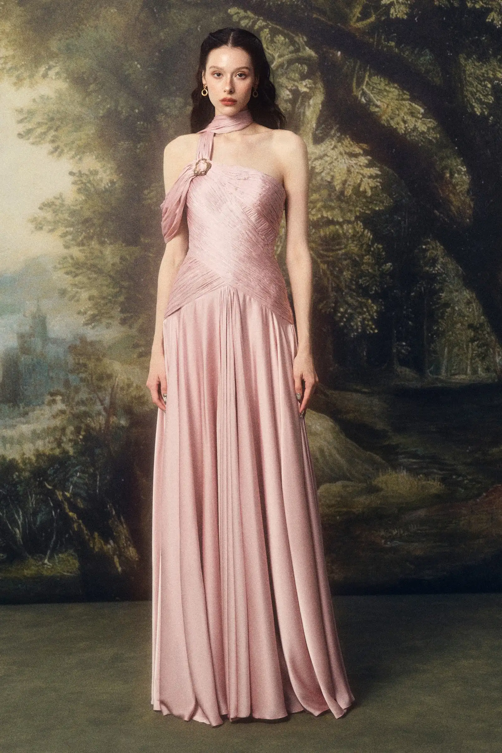 Pink One Shoulder Prom Dresses Sweetheart Evening Dresses Saudi Arabia Women's Formal Request Party Wedding Dress Customized