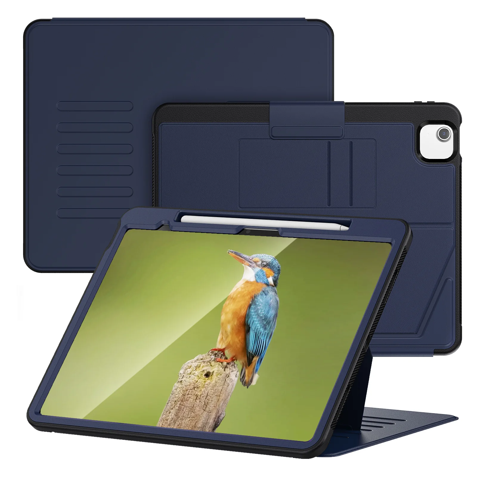 Imagem -04 - Capa Protetora de Couro pu Magnética Multicamada com Slot para Caneta Capa para Ipad Air 11 13 Estilo Comercial Ipad Pro 13 2023