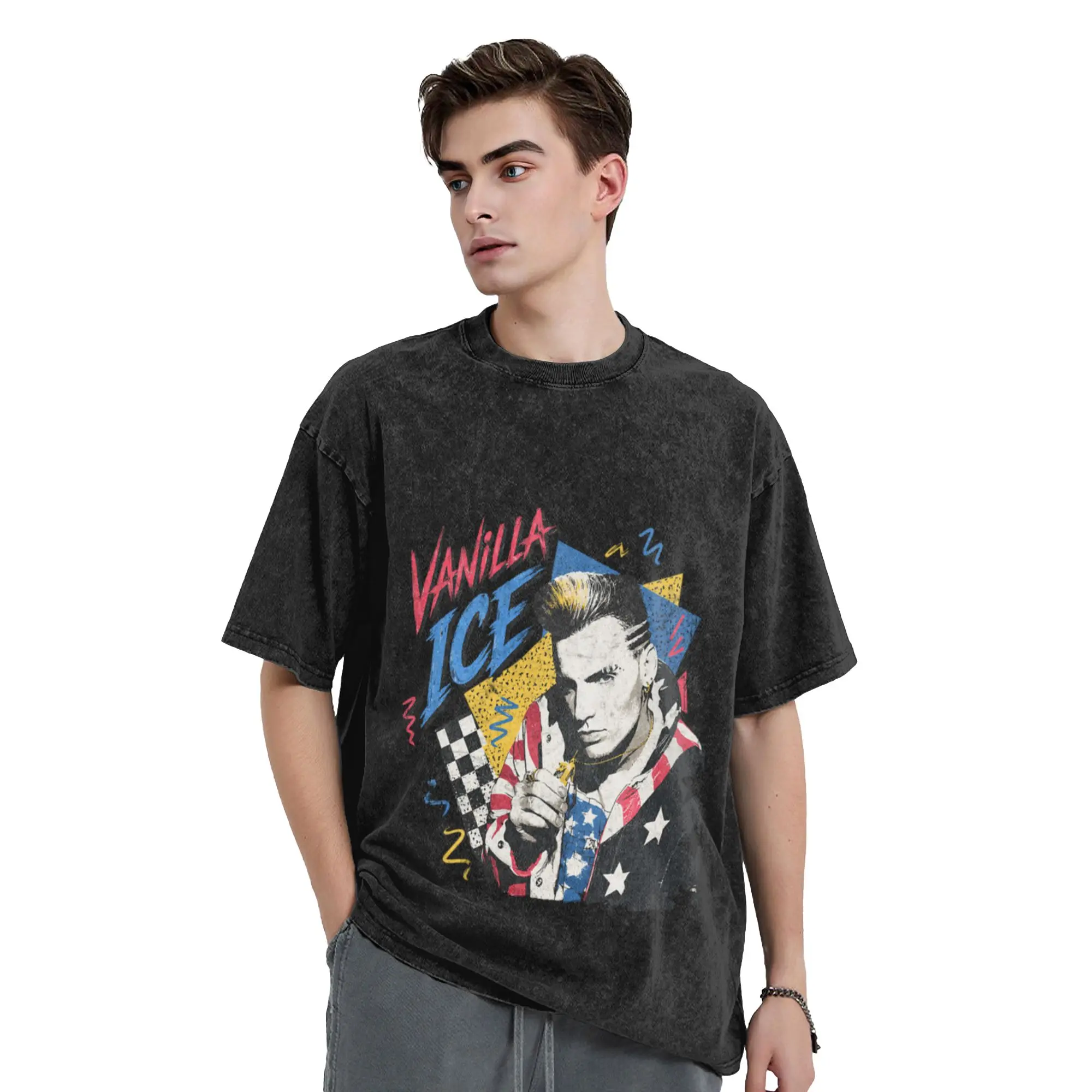 90s Style Vanilla Ice --- Vintage Aesthetic Classic Comfort A Vintage Oversized Cotton Unisex T-Shirts