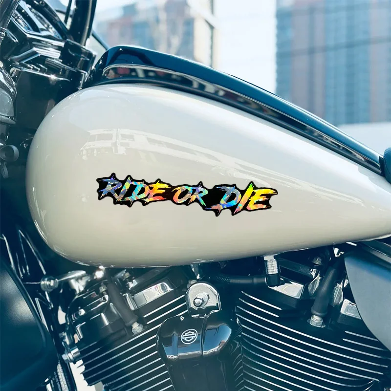 

2PCS Ride or Die Waterproof Stickers Vinyl Decals for Motorcycle Helmet Lens Fuel Tank Bicycle Scooter Decor