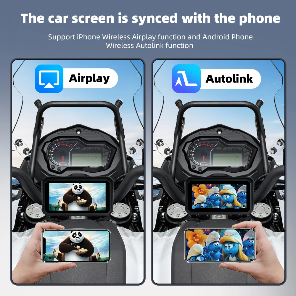 EKIY 6 بوصة واي فاي موتو الملاحة مقاوم للماء أبل Carplay شاشة عرض المحمولة دراجة نارية أندرويد السيارات دراجة نارية GPS