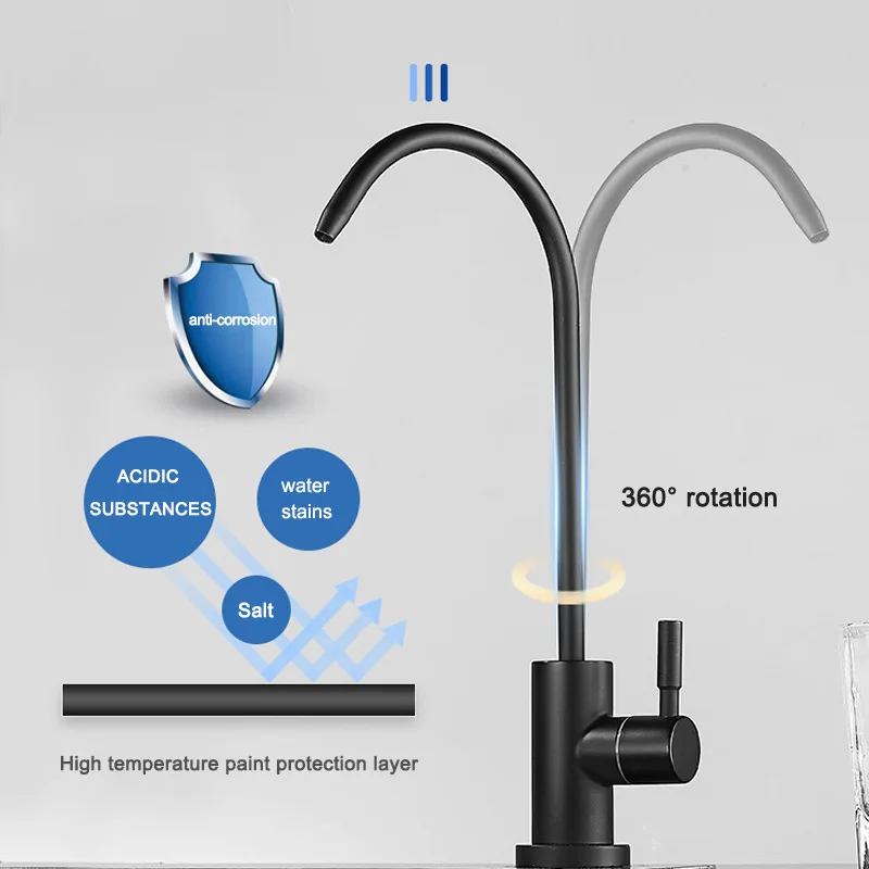 304 Stainless Steel Kitchen Faucet Hot and Cold Water Mixer 360 Degree Rotation Basin installation Comes Kitchen Hardware