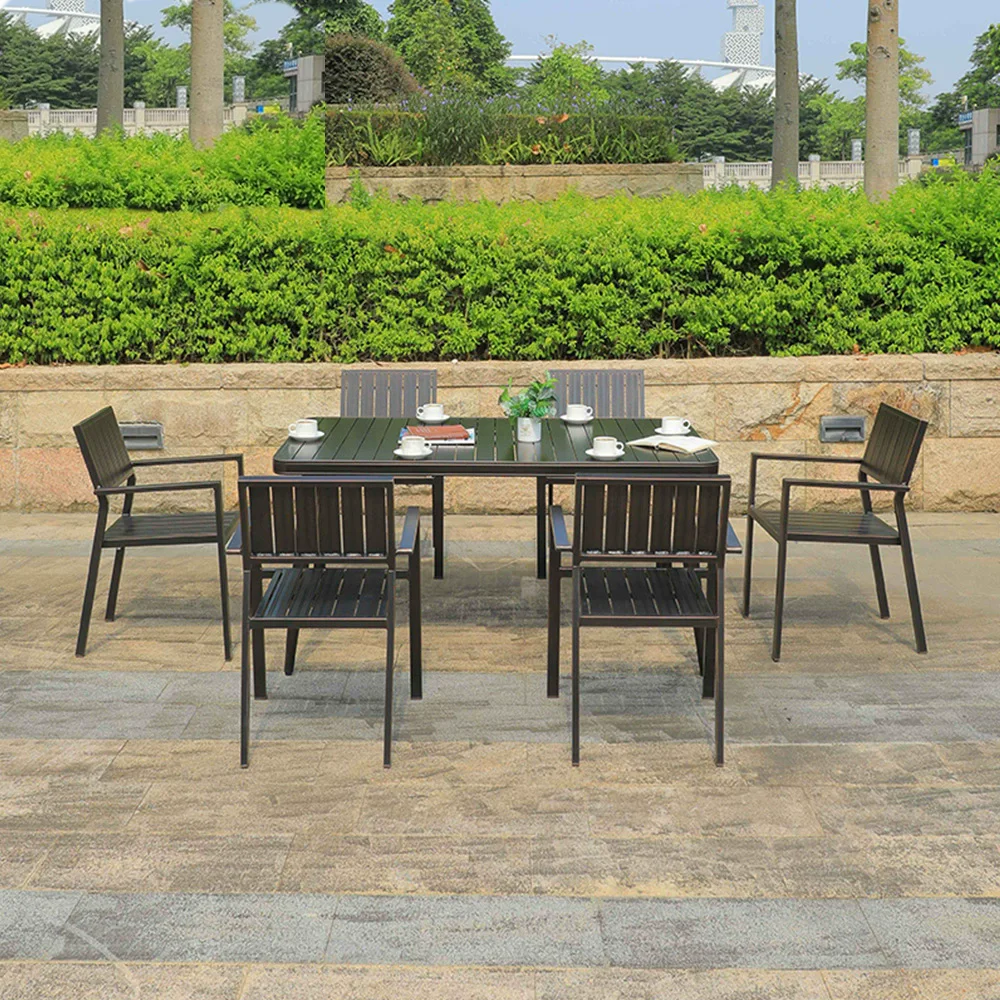 

Modern Wood Outdoor Restaurant Garden Tables and Chairs Outdoor Furniture Patio Furniture Set Garden Chair