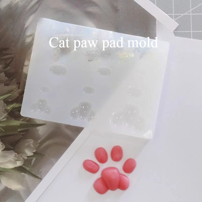 Molde de almohadilla de pata de gato de arcilla ultraligera/escultura de piedra de arcilla suave hecha a mano, herramienta de almohadilla de carne de Animal de perro de fieltro de lana de simulación de yeso