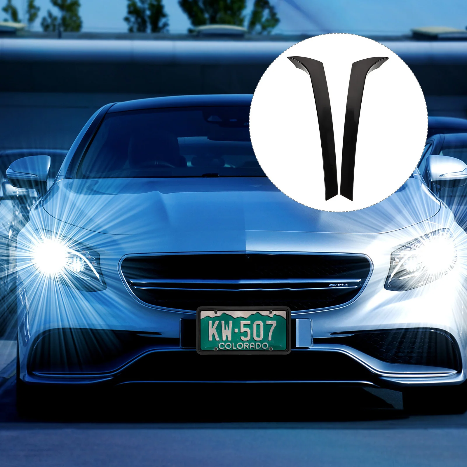 

1 Pair Glossy Side Wing Spoiler For Car Rear Window Weatherproof Auto Rear Window Side Decoration Trims Vehicle Exterior