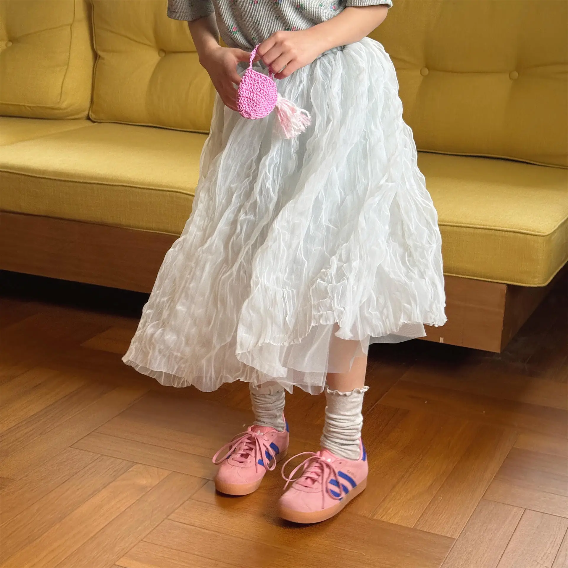 2025 Summer New Girls Gauze Skirts Solid Baby Girl Ballet Skirt Cute Princess Skirts For Infant Girls Tutu Skirt Kids Skirts