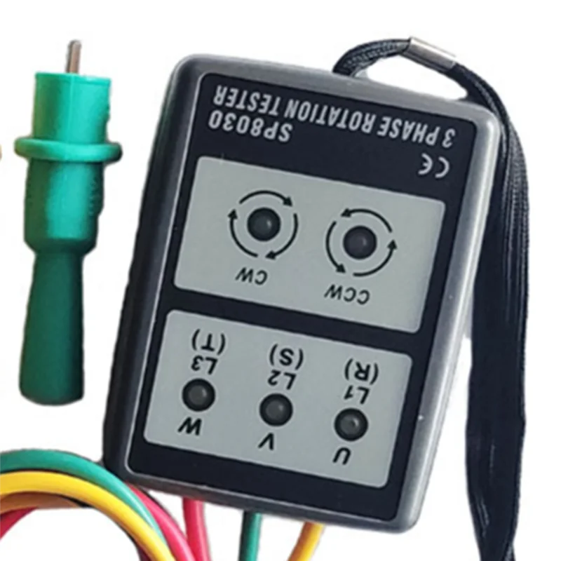 AB11-Three-Phase AC Phase Meter Current Tester With LCD Light And Buzzer Prompt For Judging Phase Sequence And Rotation Directio