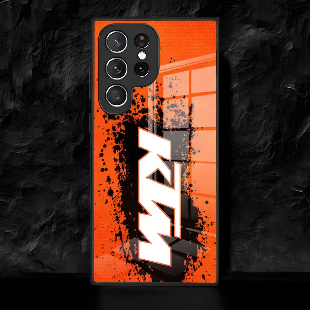 M-K-KTMS-MS MOTO Phone Case For Samsung S26 S25 Edge Ultra 24 23 22 21 Ultra Plus Fe A55 56 15 4G 5G Glass Cover
